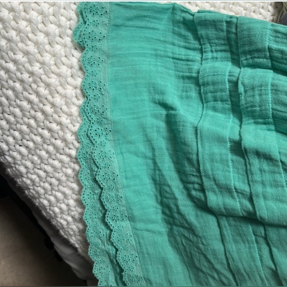 NWT Nordstrom Rack Seafoam Green Sundress with Puff Sleeves and V-Neck - Picture 3 of 10